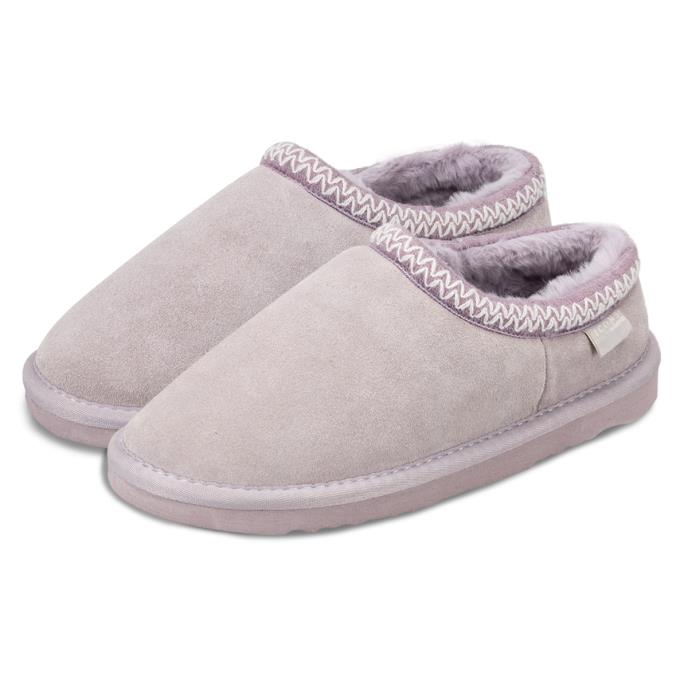 totes® Icons Ladies Microsuede Shoot Slippers Lilac Extra Image 1